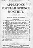 Cover image for Appletons' Popular Science Monthly, January 1899 Volume LIV, No. 3, January 1899