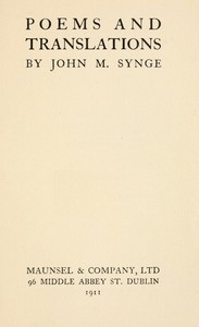 Poems and Translations, J. M. Synge