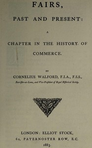 Fairs, past and present, Cornelius Walford