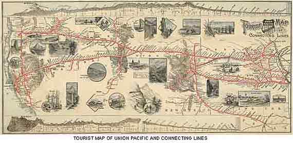 Tourist Map of the Union Pacific and Connecting Lines