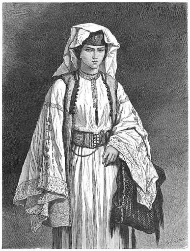 Montenegrijnsche vrouw uit Berda.
