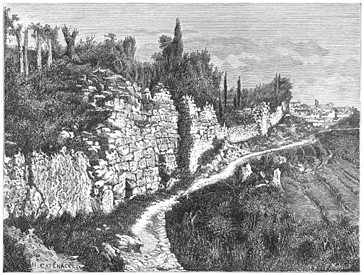 Etrurische muren te Volterra.