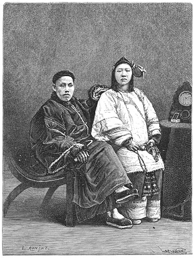 Een chineesch koopman en zijne vrouw te San-Francisco.