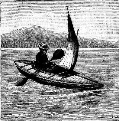 FIG. 1.--BERTHON COLLAPSIBLE CANOE AFLOAT.