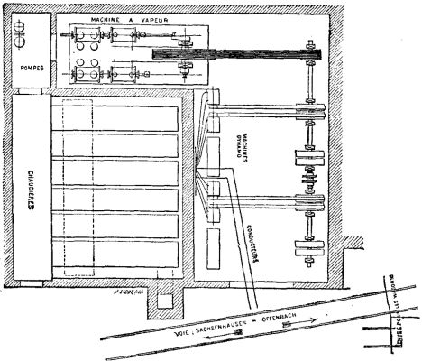  FIG. 3.&mdash;GENERAL PLAN OF THE ELECTRIC WORKS.