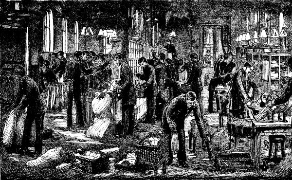  FIG. 18.&mdash;SORTING ROOM IN BERLIN POST OFFICE.