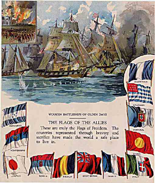 Illustration: Wooden Battleships Of Olden Days.