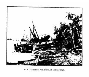 S S "Thunder" on shore, at Colvin Gh&acirc;t. 