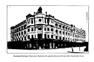 Hindustan Buildings&mdash;Proprietors, Hindustan Co-operative Insurance Society, Ltd., Corporation Street 