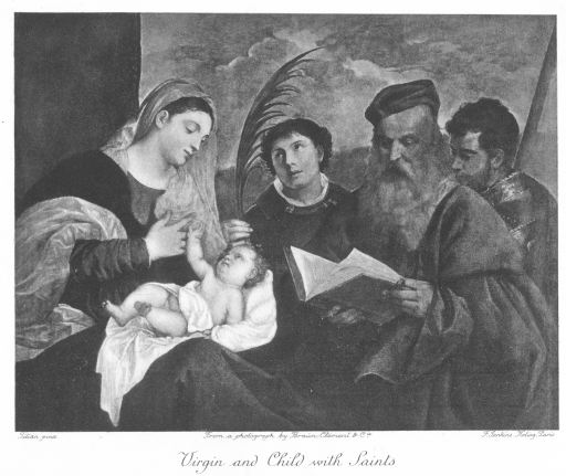 Virgin and Child with Saints. From a photograph by Bra&uuml;n-Clement & Cie.