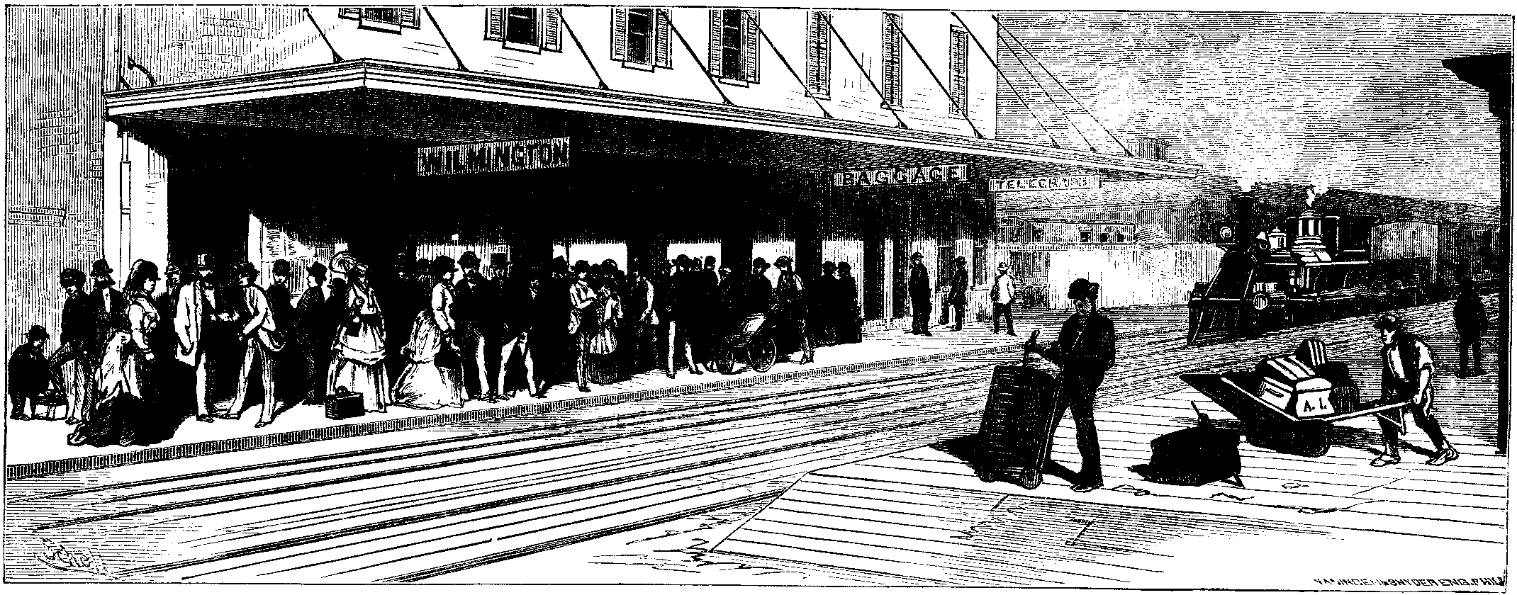 WILMINGTON D&Eacute;P&Ocirc;T OF THE PHILADELPHIA, WILMINGTON AND BALTIMORE RAILROAD.