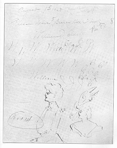 Fig. 8&mdash;One of the loose sheets upon which Mabel Parker
illustrated her methods and her skill as a penman to the supposed
ex-convict "Hickey."