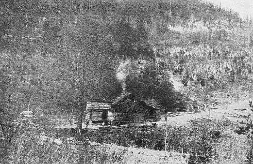 BILL WILSH'S HOME IN THE GULLY. (Courtesy of Doubleday,
Page & Co.)