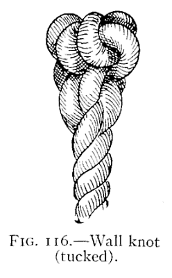 Illustration: FIG. 116.&mdash;Wall knot (tucked).