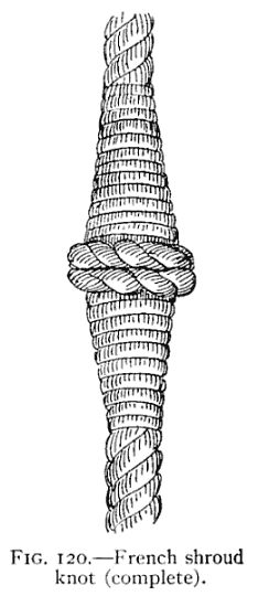 Illustration: FIG. 120.&mdash;French shroud knot (complete).