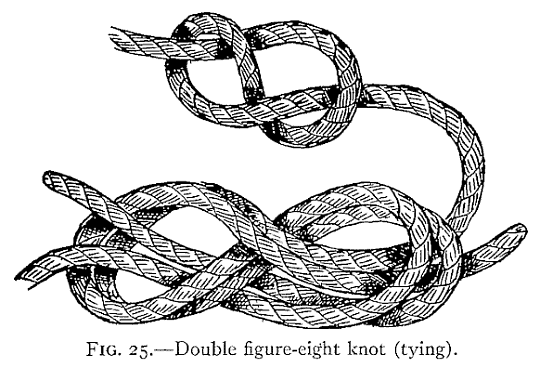 Illustration: FIG. 25.&mdash;Double figure-eight knot (tying).