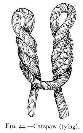 Illustration: Fig. 44.&mdash;Catspaw (tying).