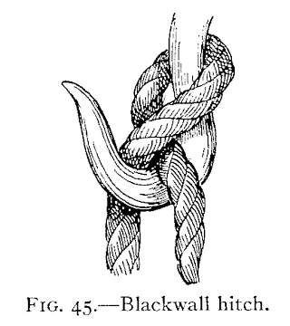 Illustration: FIG. 45.&mdash;Blackwall hitch.