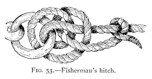 Illustration: FIG. 53.&mdash;Fisherman's hitch.