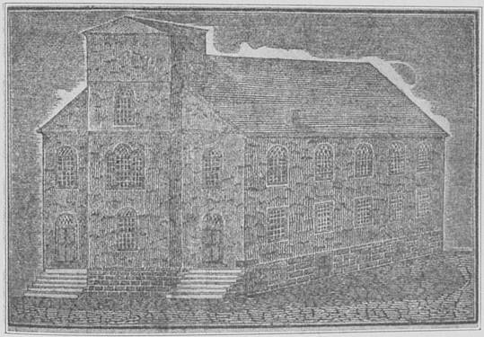 SECOND CHURCH BUILDING

Sheltered Liberty Bell, 1777-78. Photographed from the print of an old
wood cut used in a German newspaper in the year 1840