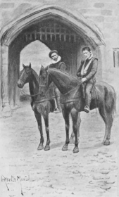 "The stranger accompanying him sat his horse limply."