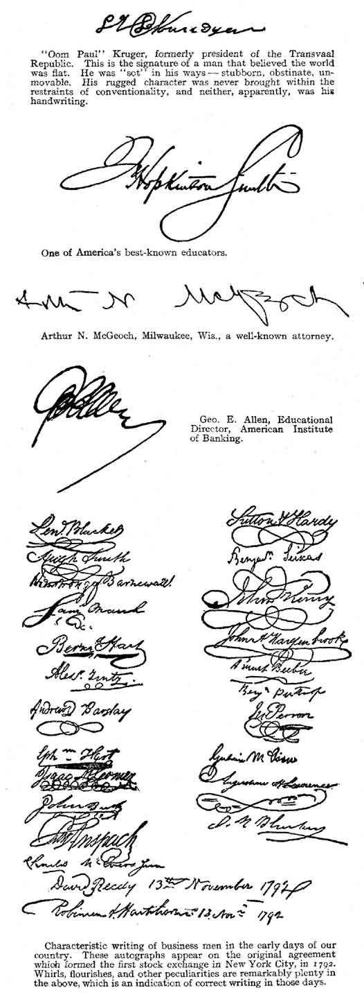 AUTOGRAPHS OF SOME WELL-KNOWN MEN.