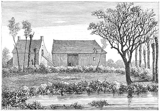 De boerderij des Néreaux, bij Ciron, waar de lijken van Sivel en Crocé-Spinelli werden nedergelegd.