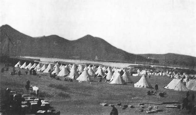 An Encampment of "The Punitive Expedition" of 1910 on the Upper Yangtsze.

By courtesy of Major Isaac Newell, U.S. Military Attach&eacute;.