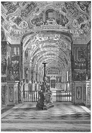 Groote galerij der vatikaansche bibliotheek.