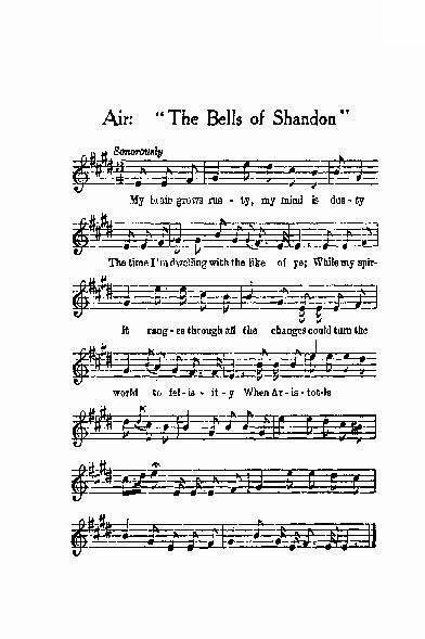 Air: "The Bells of Shandon" <i>Sonorously</i>MUSIC