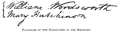 Facsimile of the Signatures in the Register.