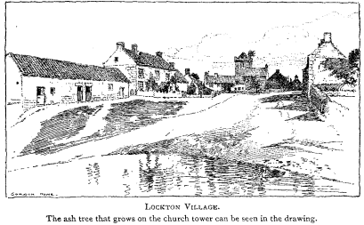 LOCKTON VILLAGE. The ash tree that grows on the church tower can be seen in the drawing.