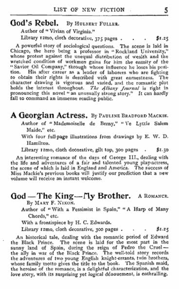 L.C. Page nd Company's Announcement of List of New Fiction, page 5