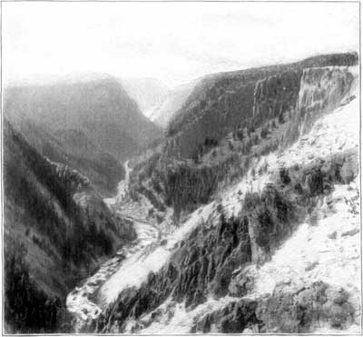 THE CA&Ntilde;ON FROM BRINK OF FALLS.