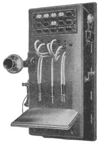 Illustration: Fig. 293. Combined Telephone and Switchboard