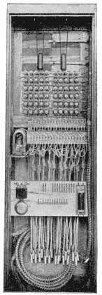 Illustration: Fig. 295. Upright Magneto Switchboard—Rear View