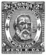 Stamp, "Tonga", 2 d.