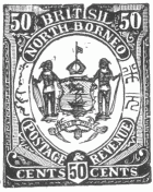 Stamp, "British North Borneo", 50 cents