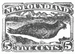Stamp, "Newfoundloand", 5 cents