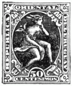 Stamp, "Uruguay", 50 centesimos