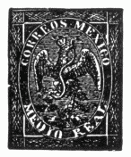 Stamp, "Correos Mexico", 1/2 real