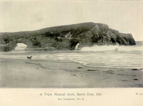 A Triple Natural Arch, Santa Cruz, Cal.