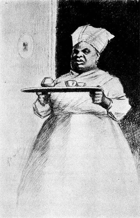 "MAMMY PEGGY
CAME MARCHING IN LIKE A GRENADIER."