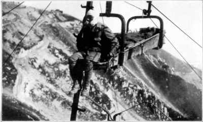 TRANSPORTING WOUNDED AMID THE DIFFICULTIES OF THE ITALIAN MOUNTAIN FRONT