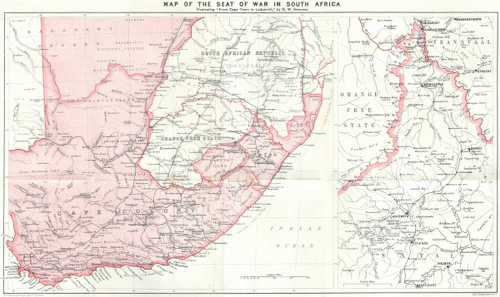 MAP OF THE SEAT OF WAR IN SOUTH AFRICA