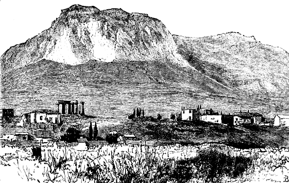 OLD CORINTH AND THE ACROCORINTHUS.