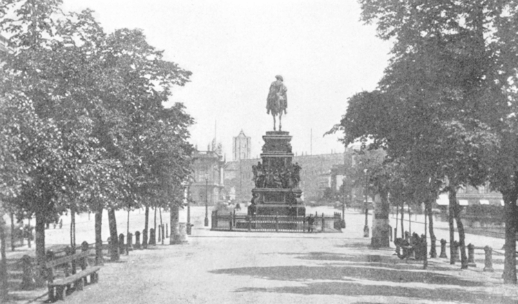 STATUE OF FREDERICK THE GREAT, UNTER DEN LINDEN, BERLIN. STATUE OF FREDERICK THE GREAT, UNTER DEN LINDEN, BERLIN.