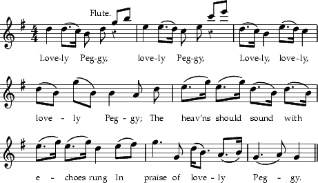 [Score to Lovely Peggy]