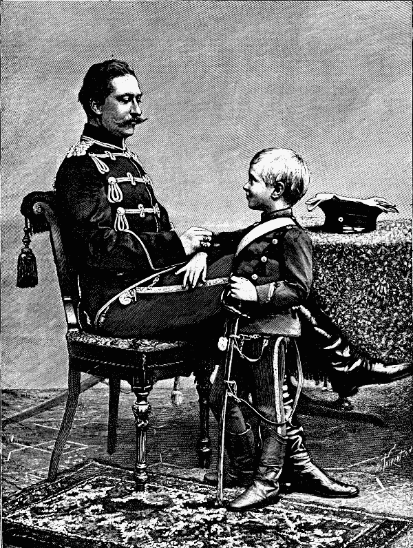 THE CROWN PRINCE OF GERMANY—PRINCE WILLIAM AND SON [From a Photograph