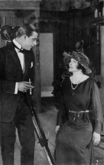 Rodolph Valentino, as Lord Bracondale and Elinor Glyn,
the author.